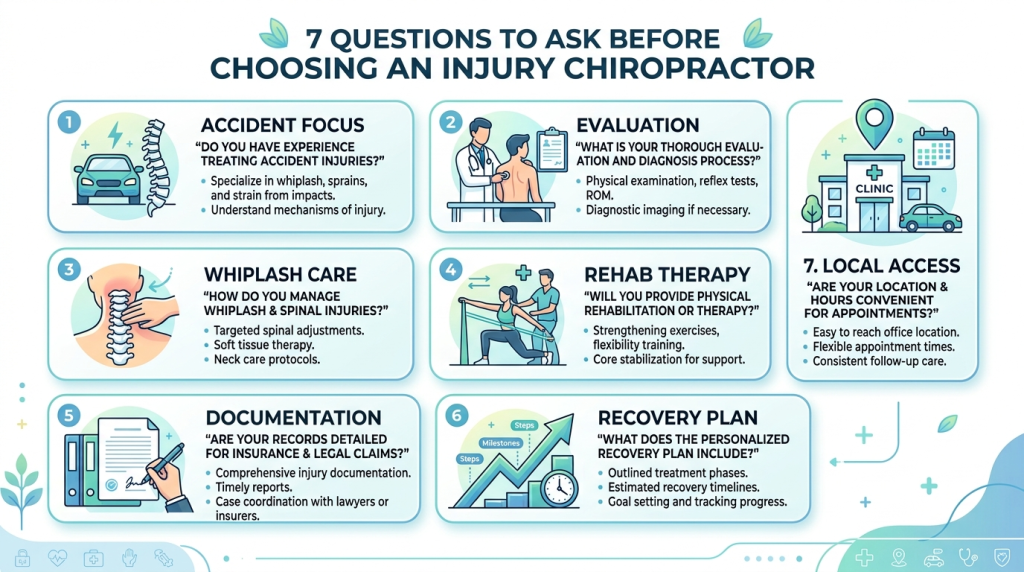 Checklist for choosing an injury chiropractor after an accident